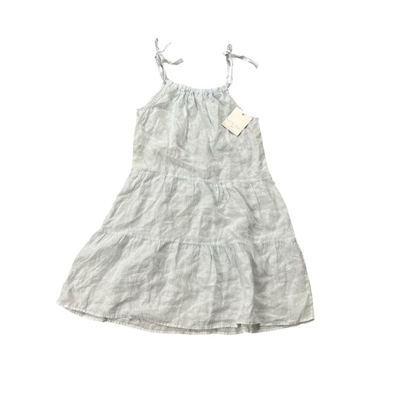 Bella Dahl Girl 100% Linen Dress in Ice Blue